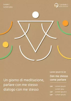 Promuovere una moderna conferenza di meditazione in beige