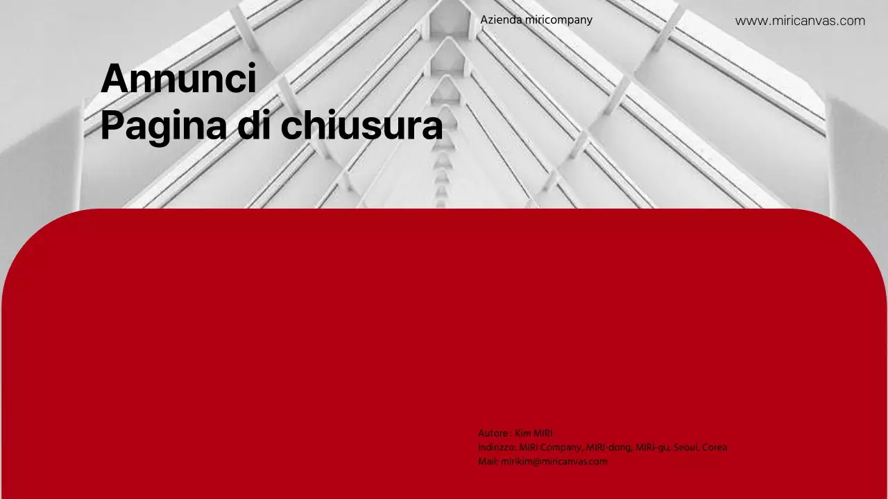Semplice rapporto di layout rosso e grigio
