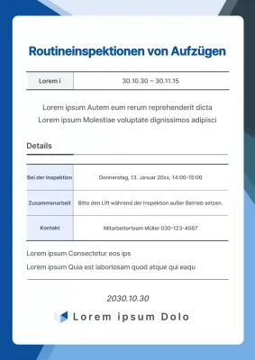 Schlichter Stil in Marineblau Wartungspfosten für Aufzüge