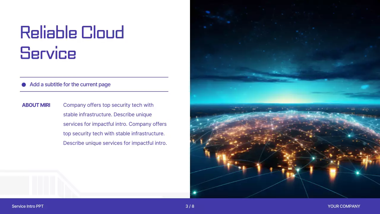 블루 모던 서비스 프레젠테이션