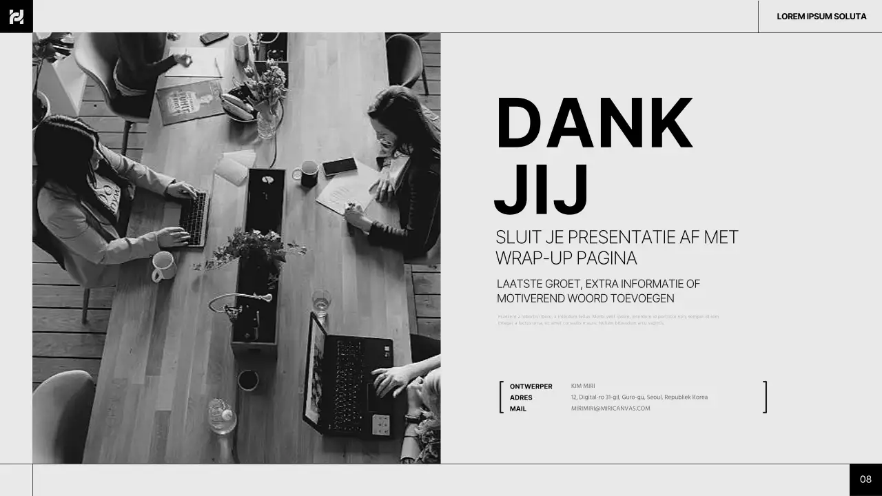 Eenvoudig, grijs en zwart, algemeen lay-outrapport