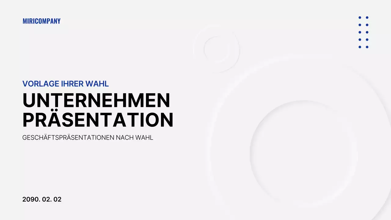 Eine graue, einfache Geschäftspräsentation