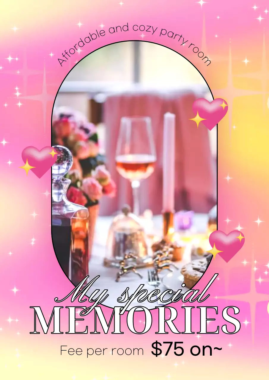 Pink Trendy Party Promotion Poster