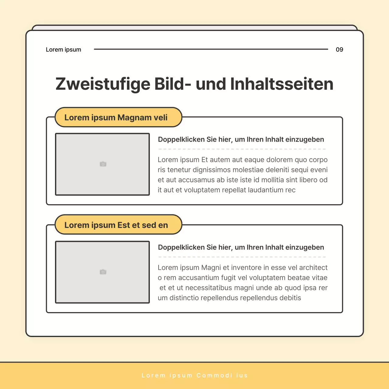 Ein einfacher gelb-weißer Rundbrief des Sozialamtes