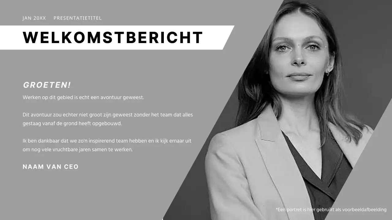 Zwart-wit modern zakelijk voorstel