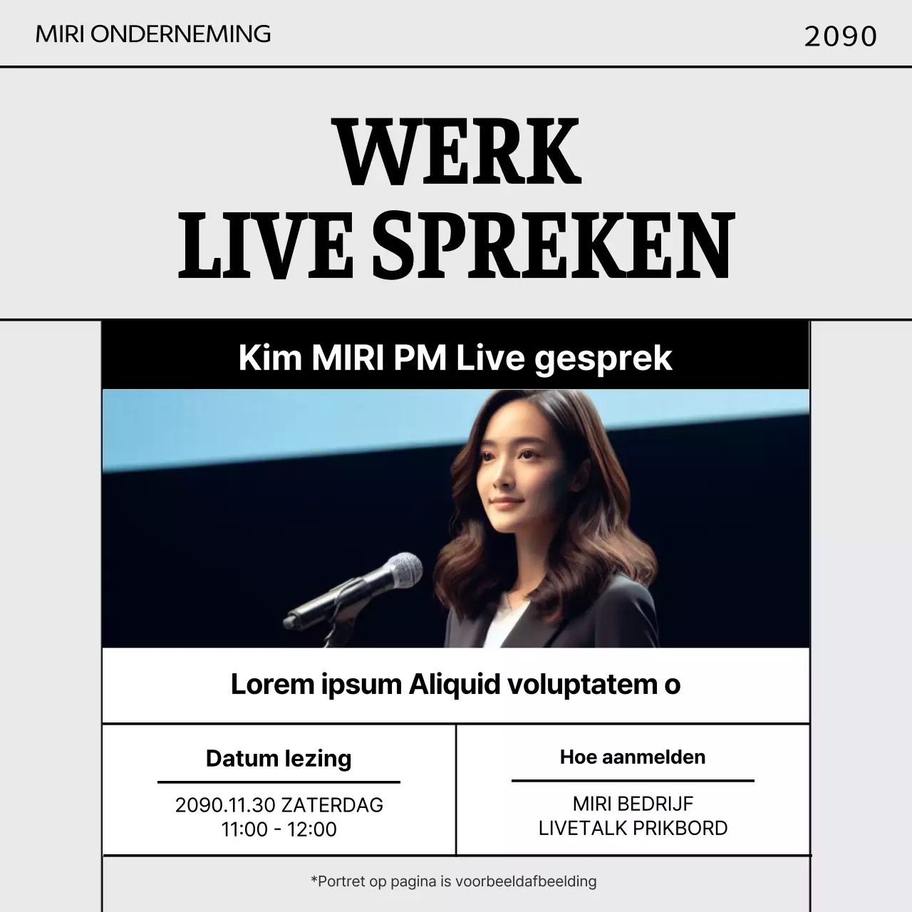 Promoot een eenvoudig wandelconcert in geel en zwart