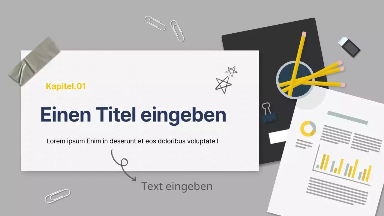 Eine graue und marineblaue Präsentation der Geschäftsorganisation