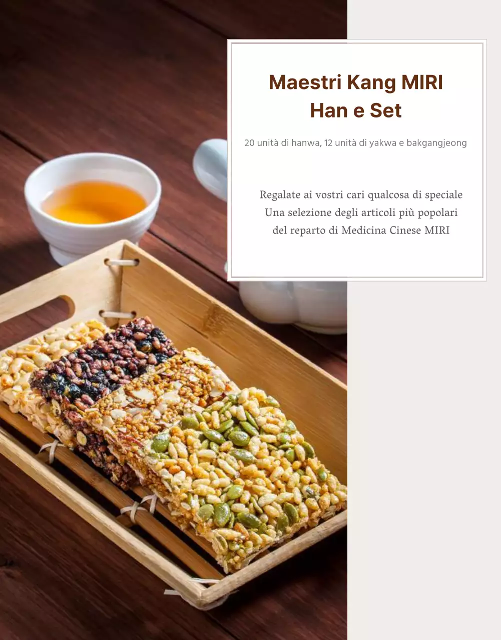 Pubblicità per un semplice set da regalo per le vacanze hanwa in beige e marrone