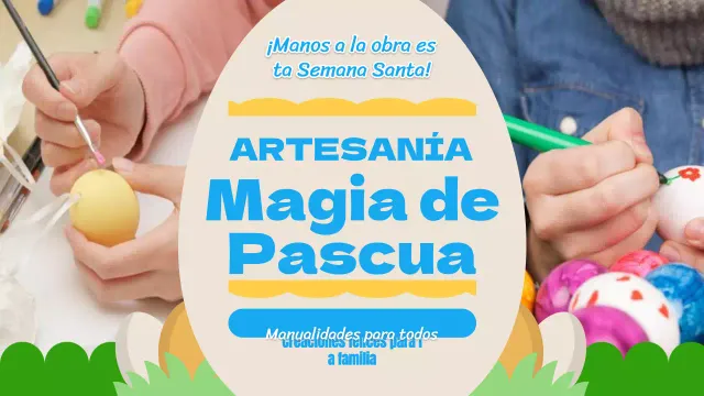 Guía de huevos de Pascua azules y amarillos Kitsch DIY