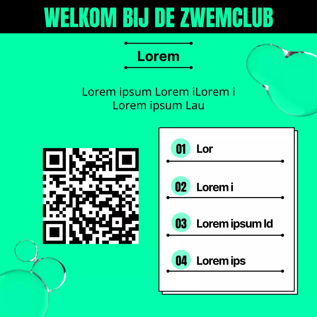 Promoot de werving van zwemclubs met de groen-zwarte trend