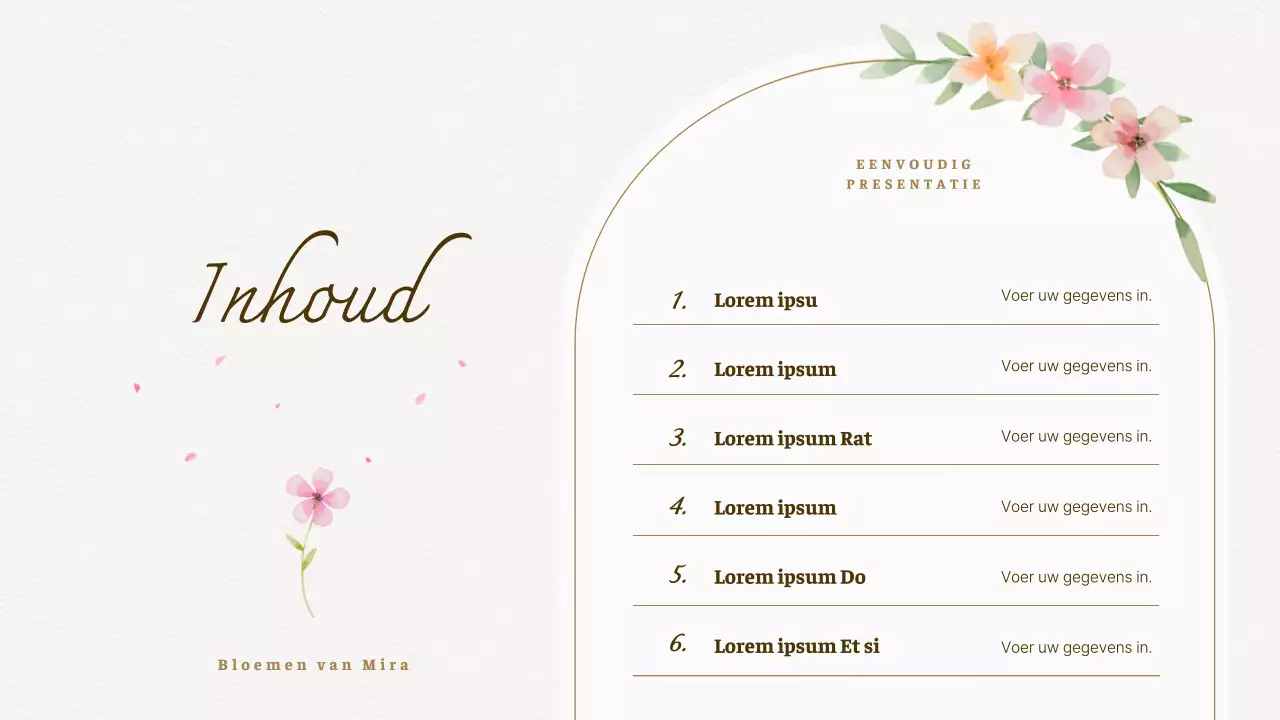 Luxe aquarel bloemen achtergrond voorstel in ivoor