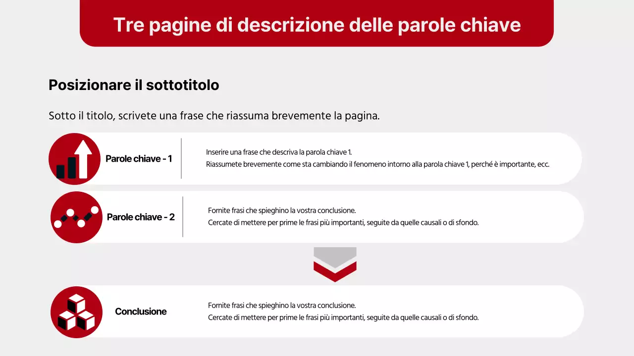 Semplice rapporto di layout rosso e grigio