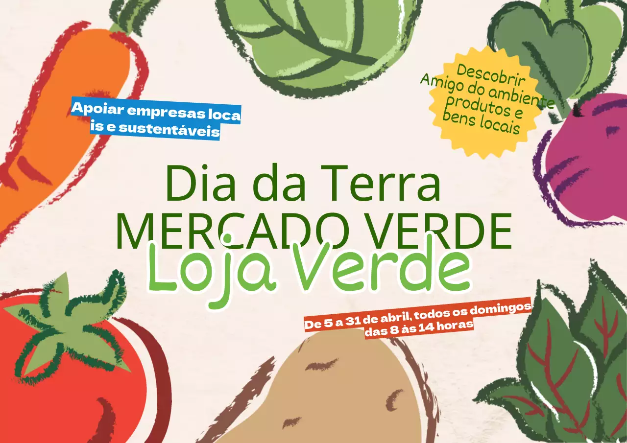 Anúncio do Mercado Verde Simples Branco e Verde