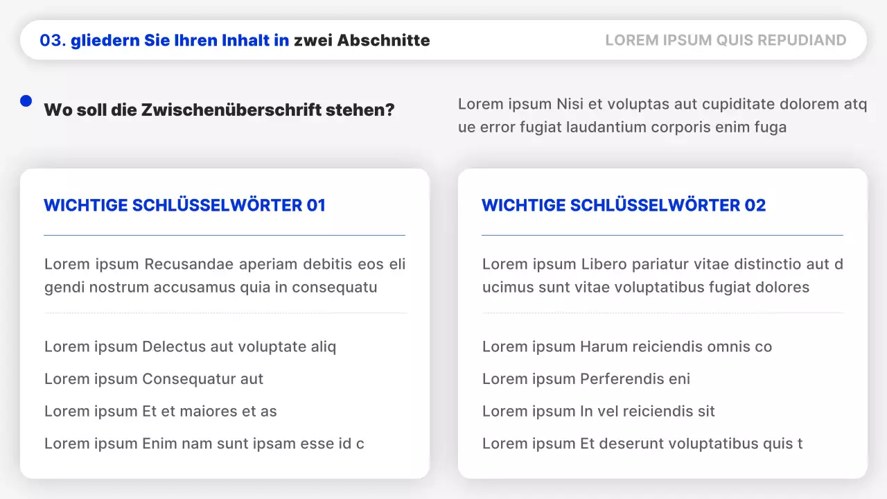 Ein einfacher Bericht in blauem und schwarzem Layout