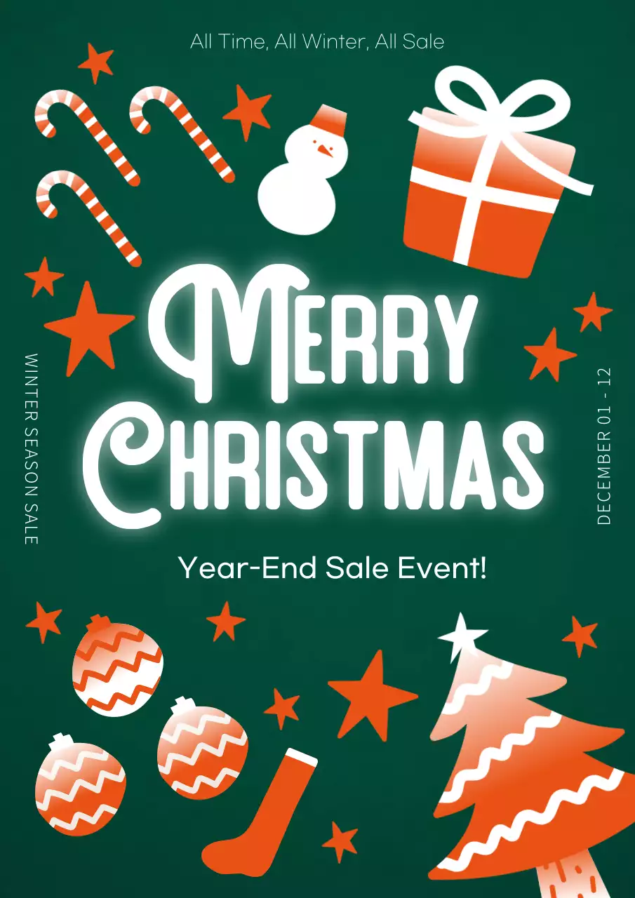 Green Festive Christmas Promotion Poster