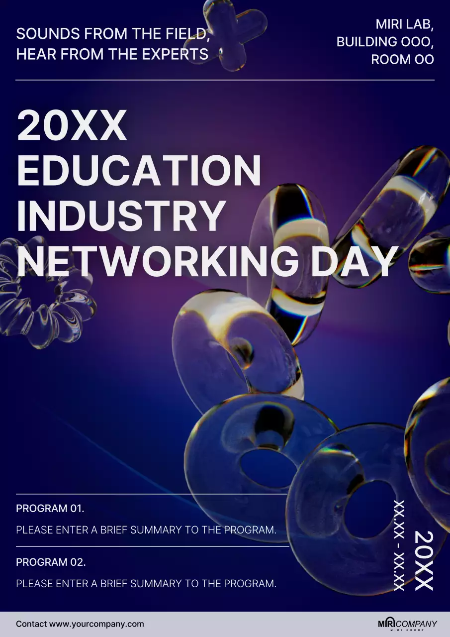 Blue Modern Education Event Poster