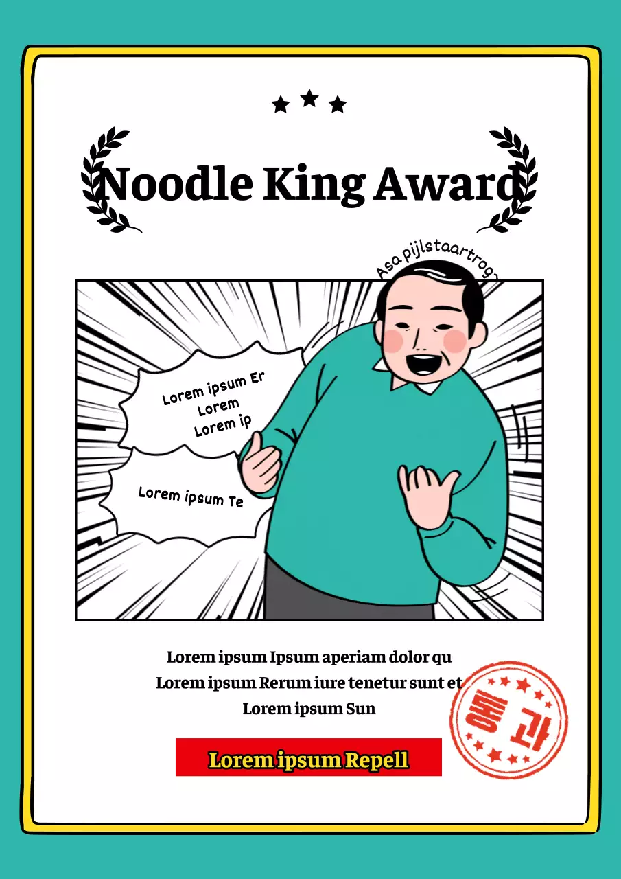 Mint en zwarte gag eindejaarsprijs voor de koning van kukbap @kukbapking