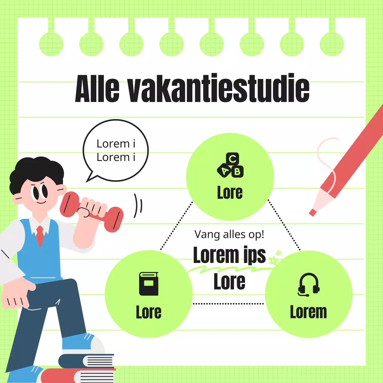 Promoot back-to-school specials met limoengroene accenten