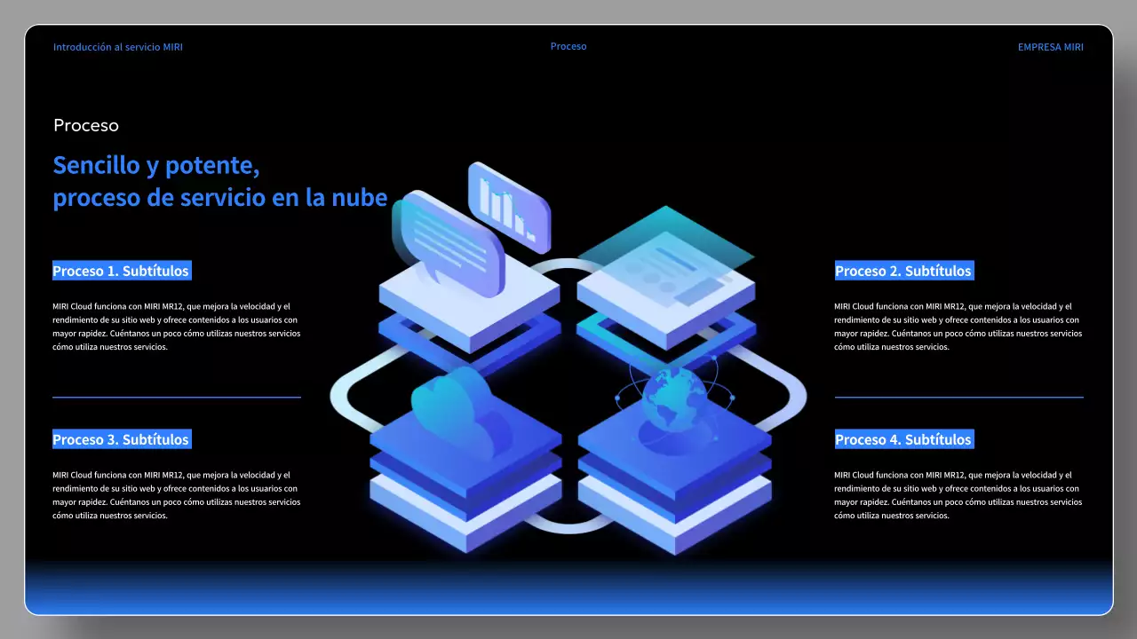 Un sencillo informe de servicio en negro y azul