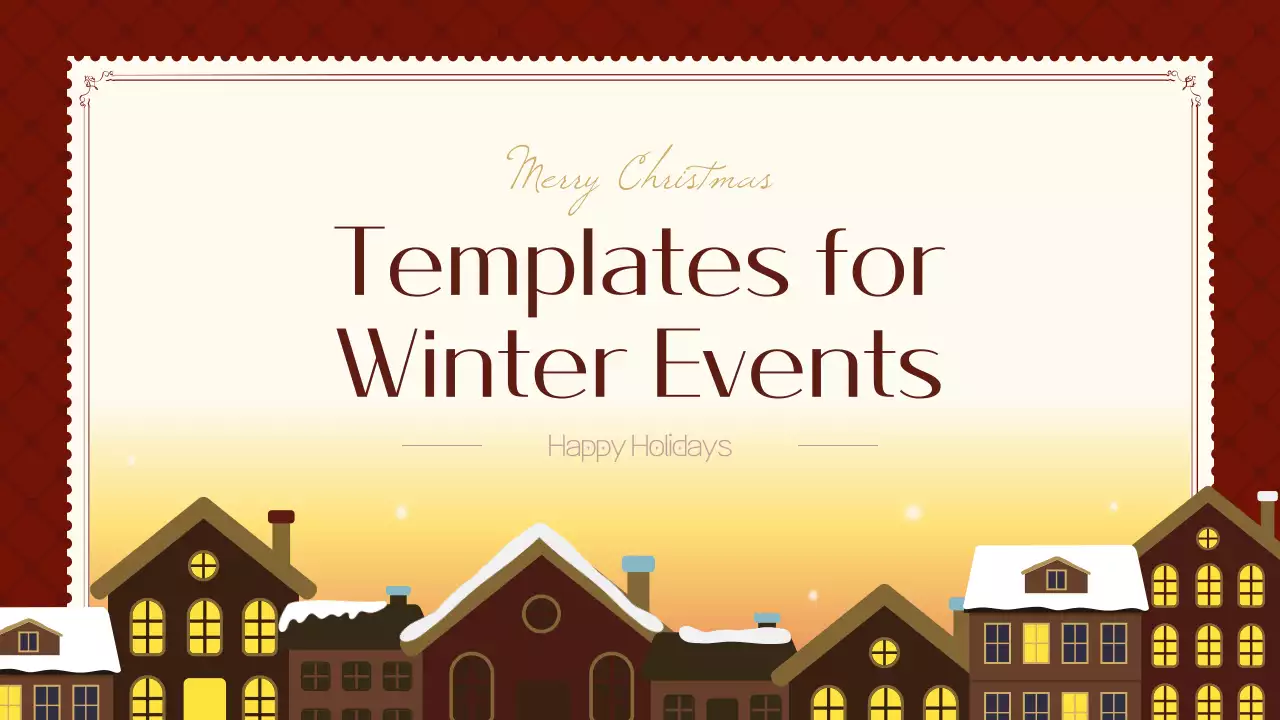 레드 전통 크리스마스 이벤트 프레젠테이션