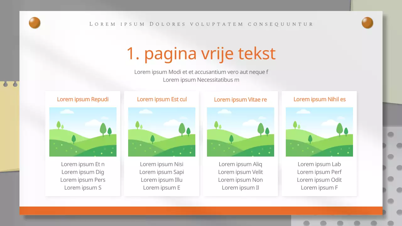 Een inleiding met een eenvoudige achtergrond van oranje en grijs
