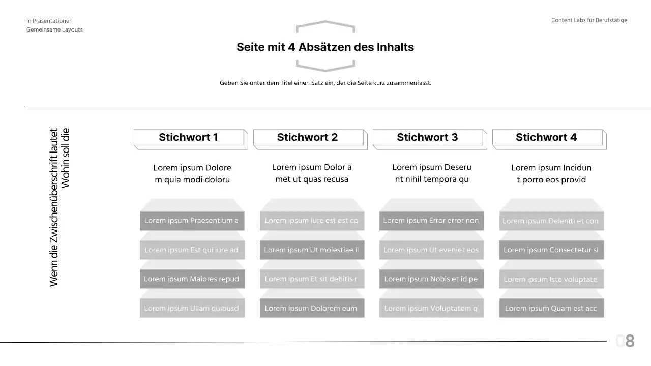 Schwarz-weiß, modernes Layout Bericht