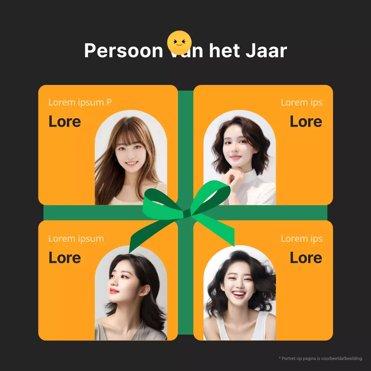 Eindejaarstips voor zwarte en oranje popart