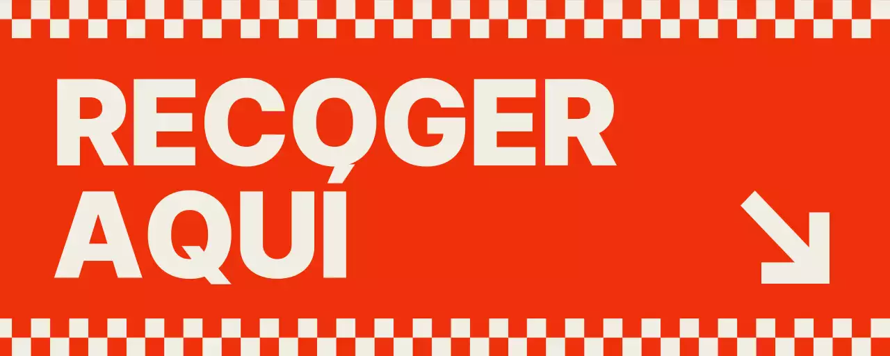 Instrucciones de pedido de recogida de un concepto vintage rojo a cuadros