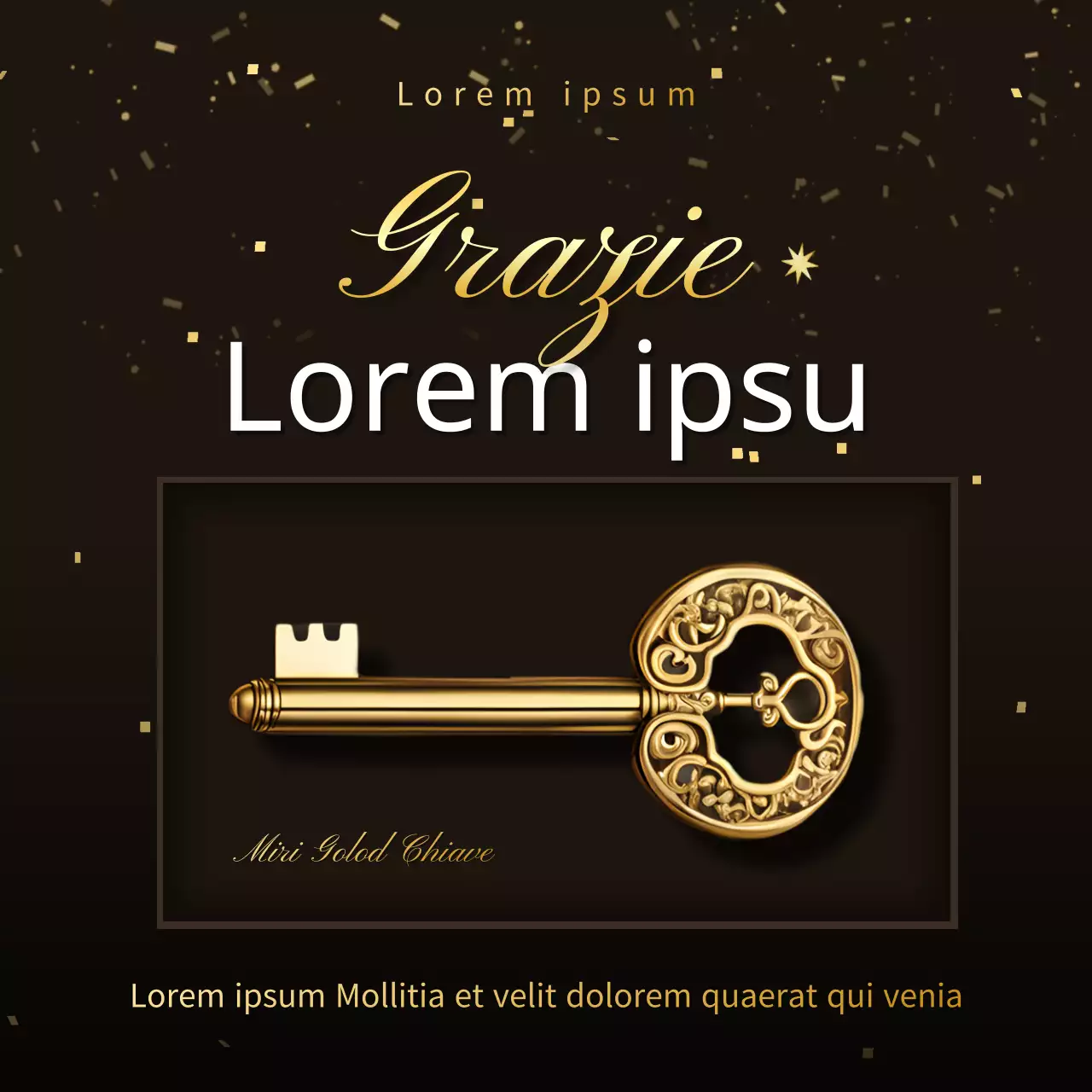 Pubblicizzare un lussuoso evento di premiazione del marchio di fine anno in marrone e oro