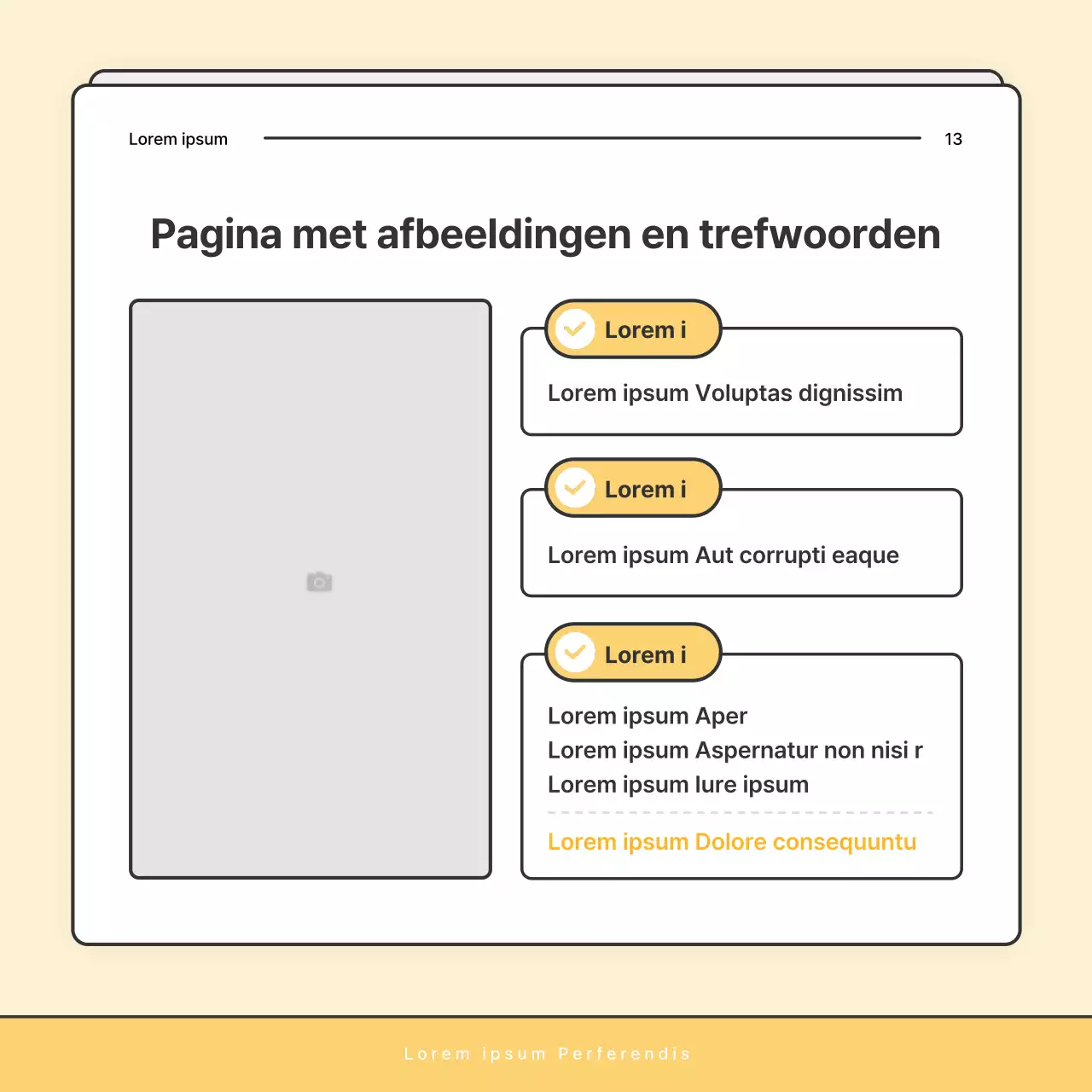 Een eenvoudige geel-witte nieuwsbriefpost van het welzijnskantoor