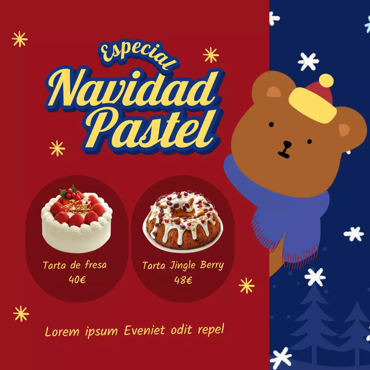 Pop-art de anuncios de eventos de fidelización y descuentos de invierno en azul y amarillo