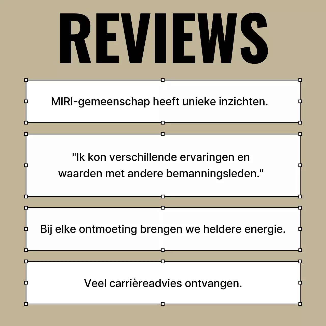 Bevorder een moderne gemeenschapswerving in beige en zwart