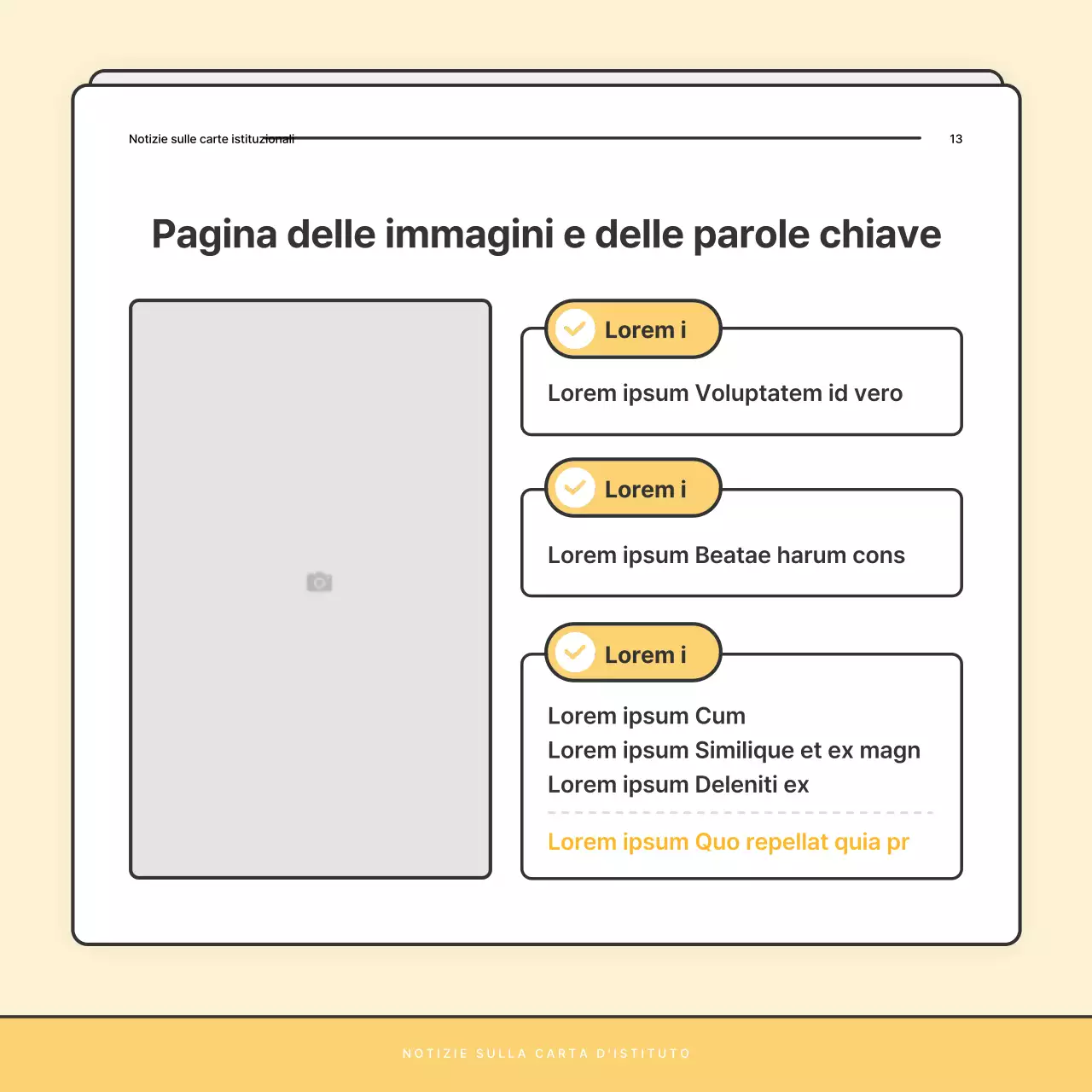 Un bollettino di base giallo e bianco dell'ufficio di assistenza sociale