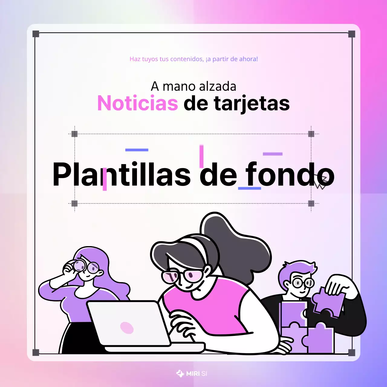 Sobre la plantilla kitsch morada y rosa