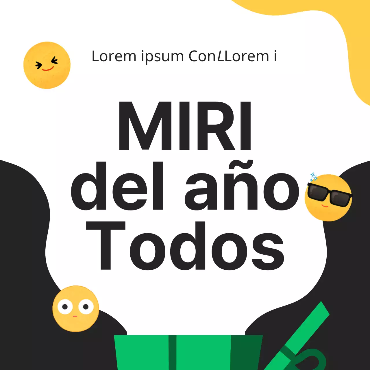 Consejos de fin de año para el arte pop en negro y naranja