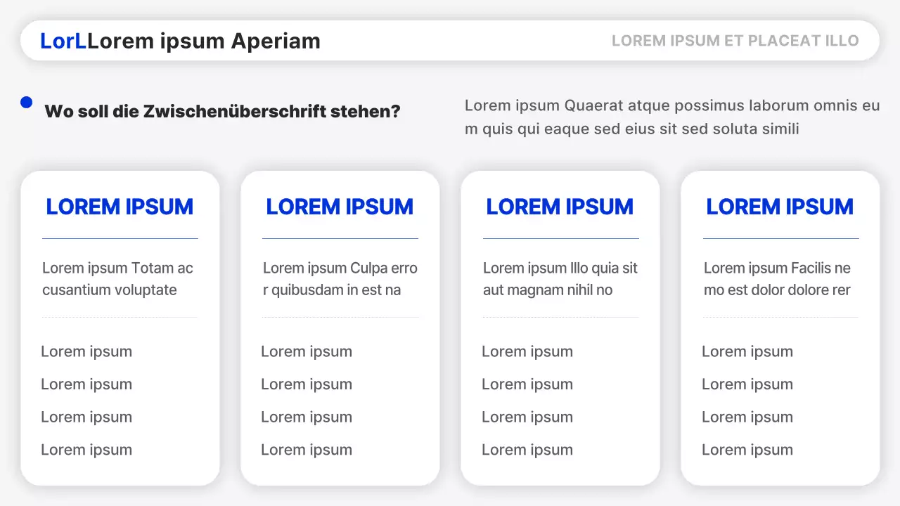 Ein einfacher Bericht in blauem und schwarzem Layout