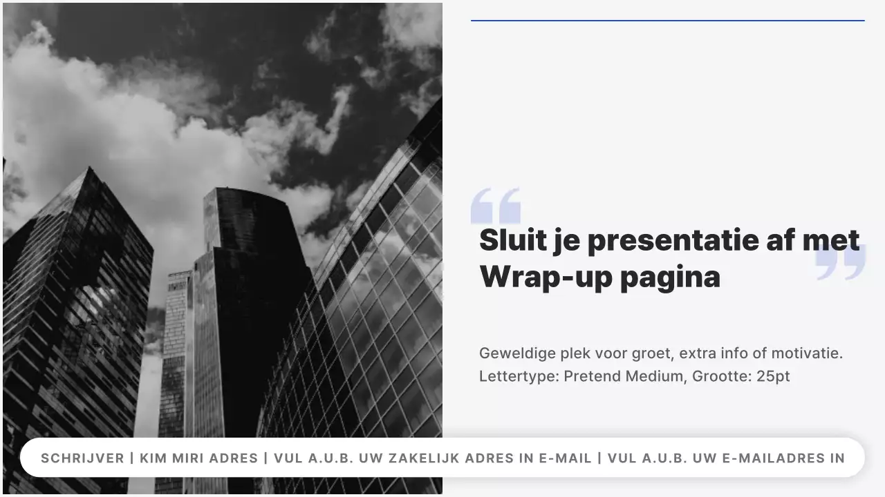 Een eenvoudig blauw en zwart lay-outrapport