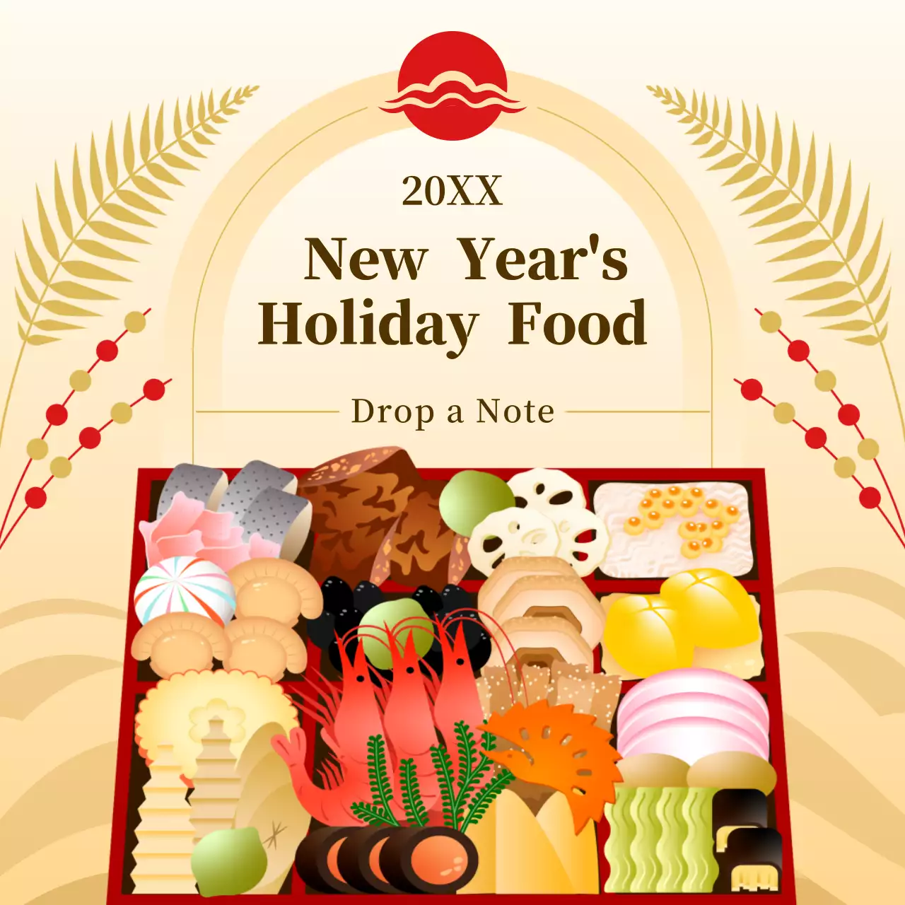 Beige Traditional Holiday Invitation Instagram Post