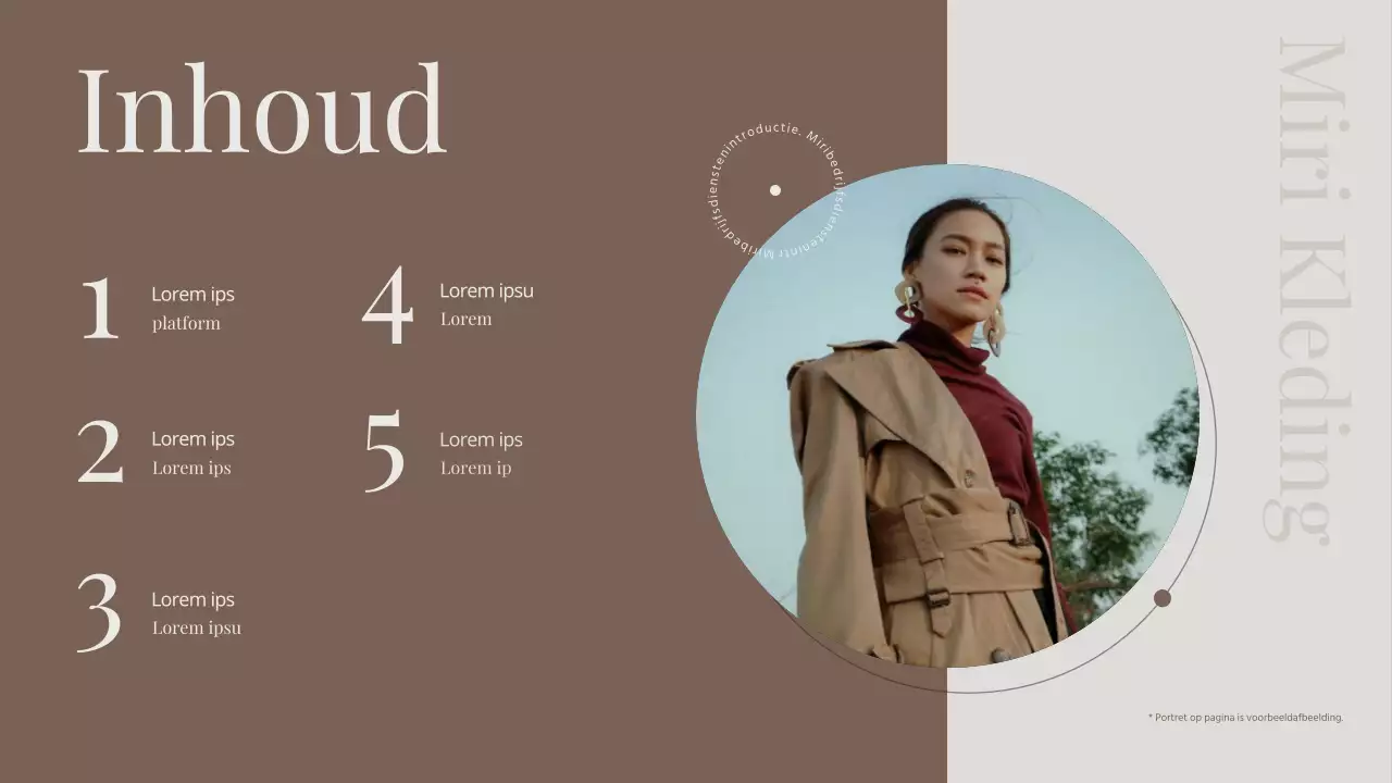 Moderne prospectus voor zakelijke diensten in beige en bruin