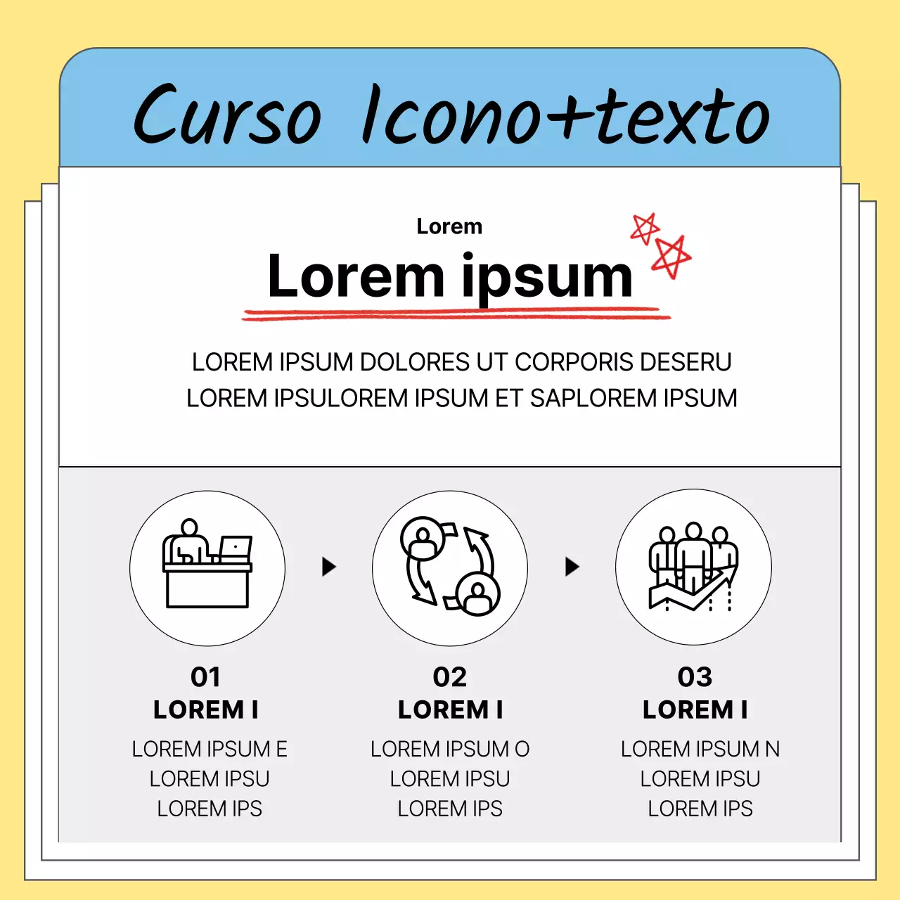 Consejos empresariales sencillos en amarillo y negro