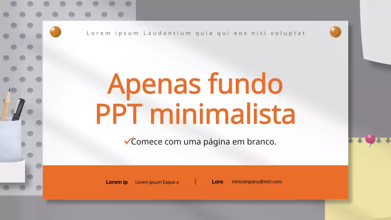 Uma introdução com um fundo simples de cor de laranja e cinzento
