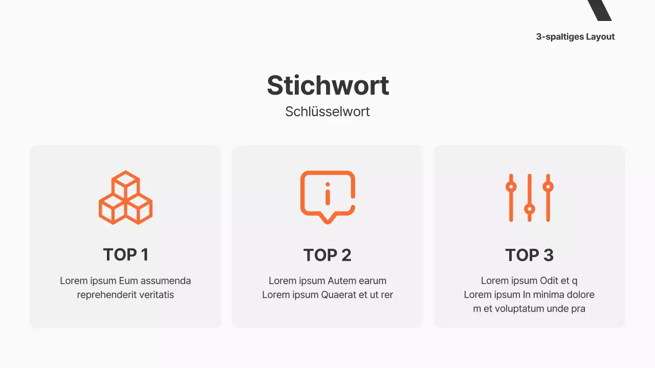 Ein einfacher Geschäftsvorschlag in Orange und Schwarz-Weiß