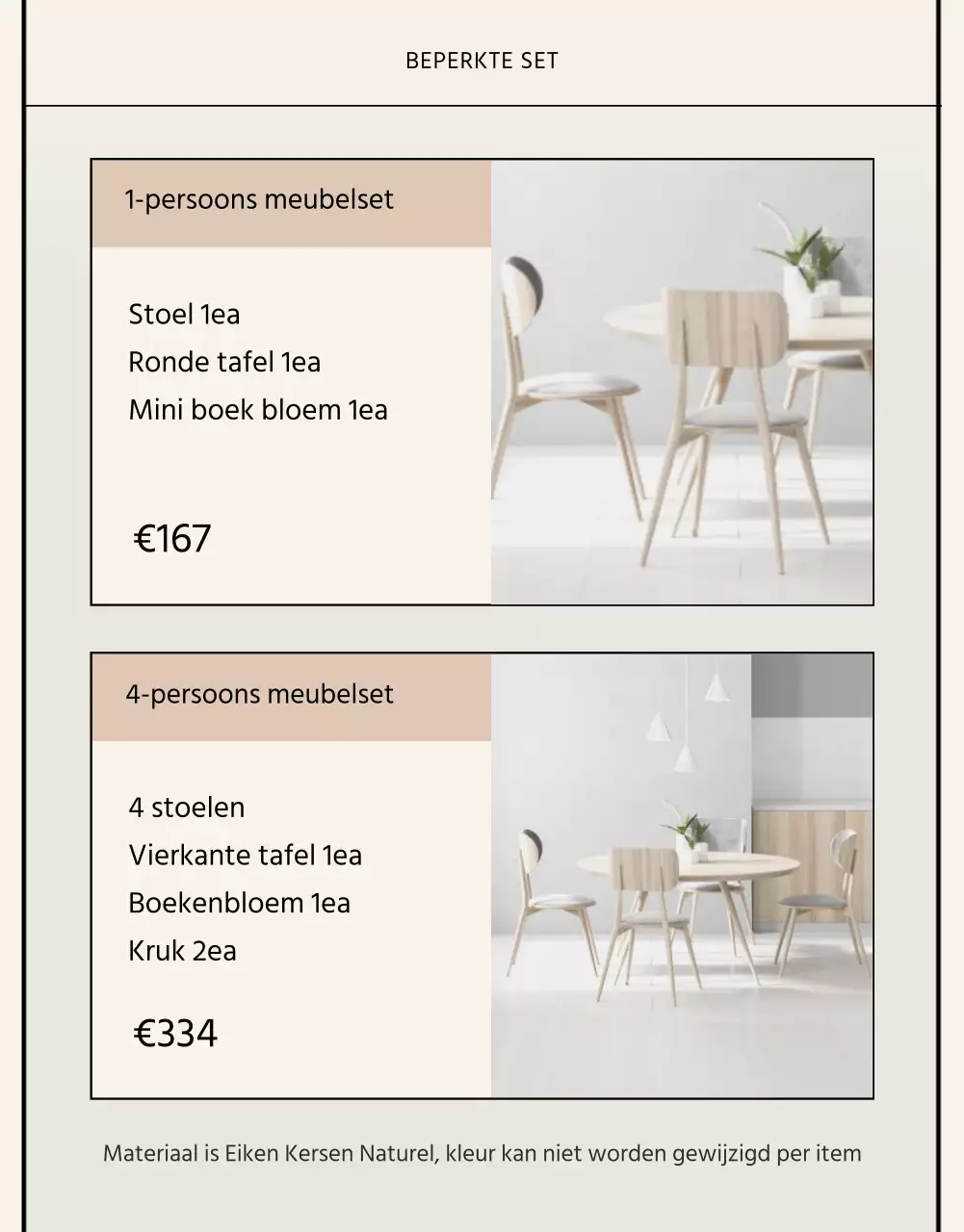 Basisstijl in zwart en beige Merkverklaring handel