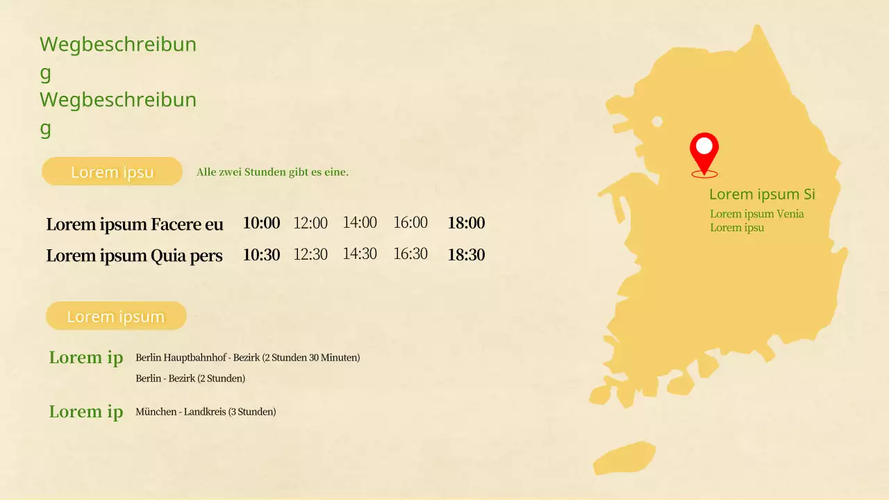 Ein einfacher gelb-grüner Plan für ein lokales Ginseng-Festival