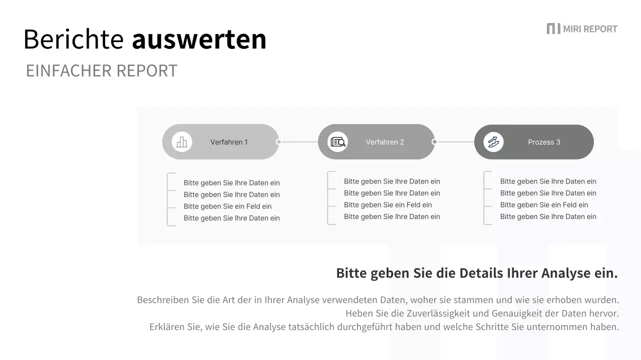Ein einfacher Unternehmensbericht in Schwarz und Grau