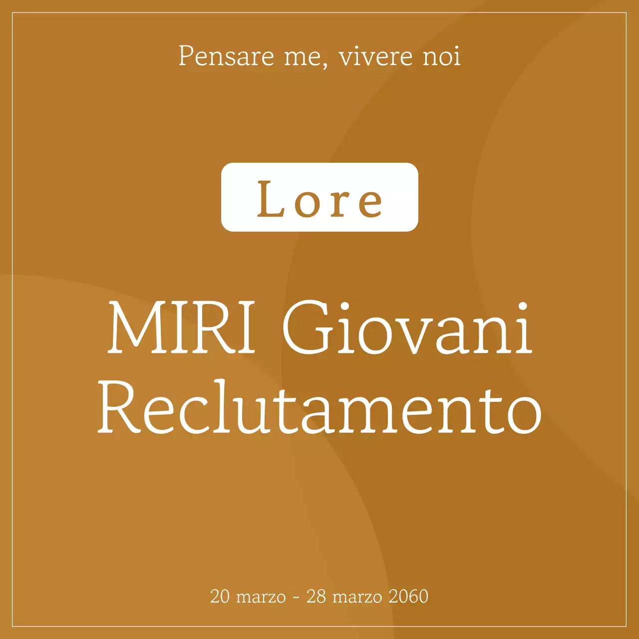 Una semplice proposta di reclutamento della comunità in marrone e avorio
