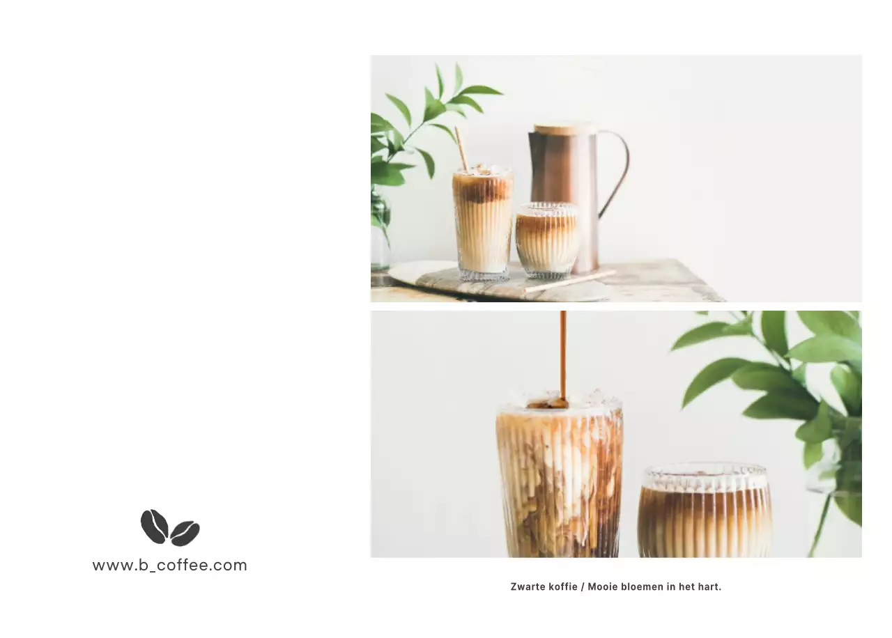 Een wit en bruin sentimenteel café