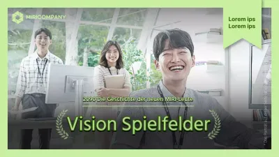 Einfacher Umschlag für eine Visionspräsentation in mint