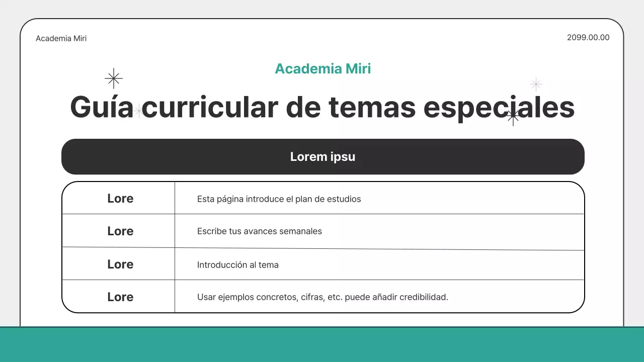 Guía del curso intensivo de menta y gris para las vacaciones escolares