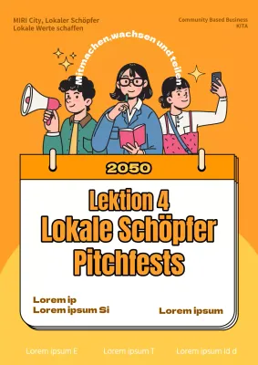 Werben Sie für eine kitschige Präsentation in Gelb und Orange